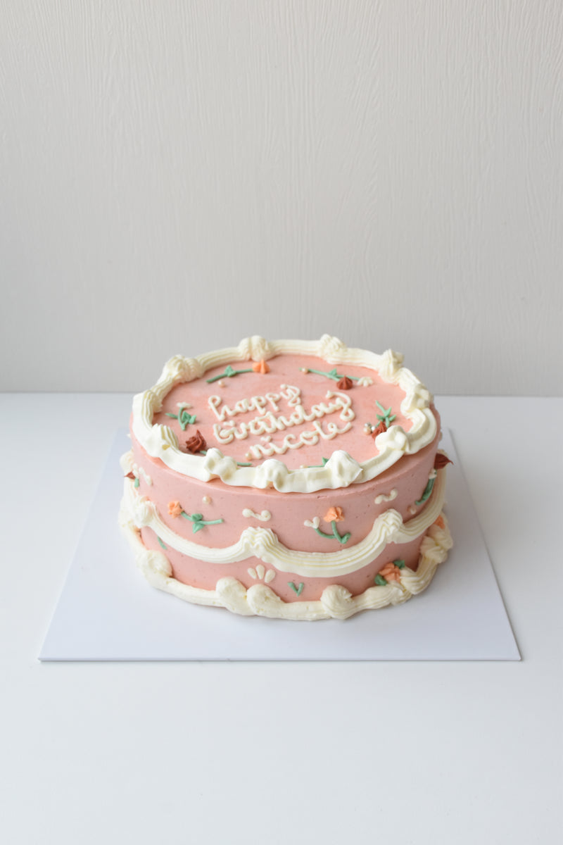 ”Whimsy vintage cake”